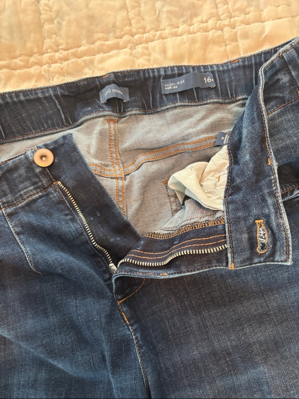 J Jill High-Rise Wide Leg Jeans * sz 16 * - Picture 5 of 9
